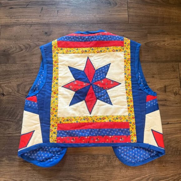 Vintage Handmade Quilted Vest - Picture 3 of 8